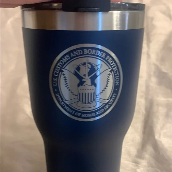 RTIC Navy Tumbler with CBP Seal - Picture 2 of 4